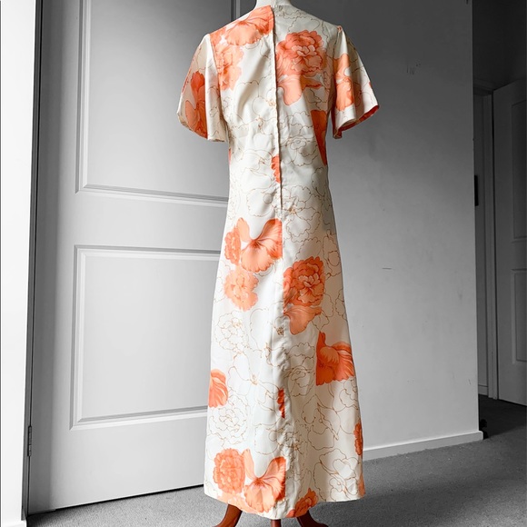 Vintage 70's IMPRESSIONS by BERLEI Carnation Floral Maxi Dress - Picture 6 of 9